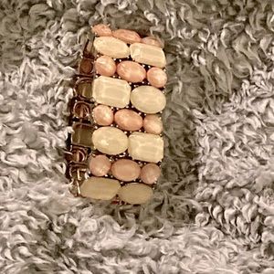 Pink and cream bracelet